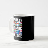 Mug Mois du patrimoine hispanique Latino Drapeau tous  (Devant gauche)
