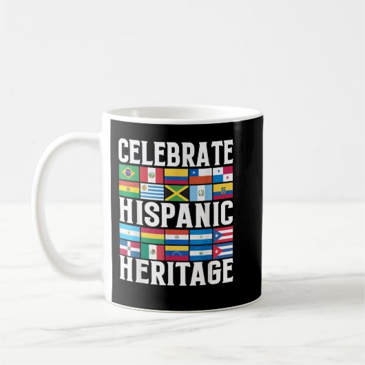 Mug Mois du patrimoine hispanique Latino Drapeau tous  (Gauche)