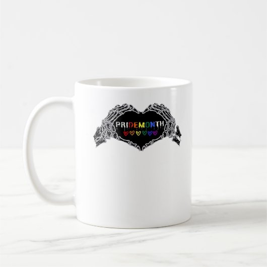 Mug Mois Skeleton Heart Hands LGBTQIA (Gauche)