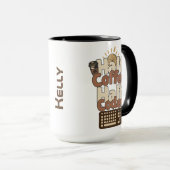 Mug Moitié Café, Moitié Codeur (Devant droit)