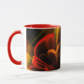 Mug Moitié Corolla rouge orange stylisée (Gauche)