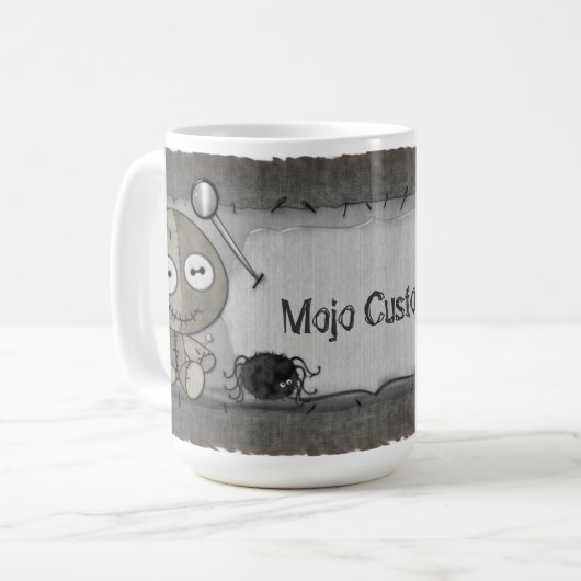 Mug MOJO Gothique Poupée vaudou PERSONNALISÉE (Devant gauche)