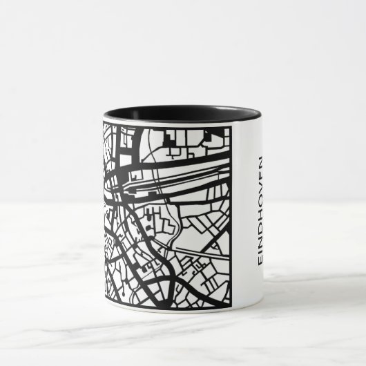Mug Mok plan graphique d'Eindhoven (Centre)