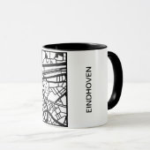 Mug Mok plan graphique d'Eindhoven (Devant droit)