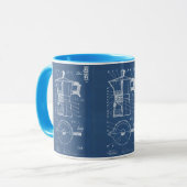 Mug Moka cafetiere expresso bialetti blueprint (Devant gauche)