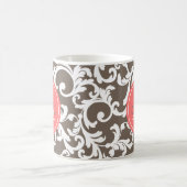 Mug Moka et copie décorée d'un monogramme de corail de (Centre)