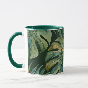 Mug Moku Island Aquarelle Hawaïenne Monstera - Vert