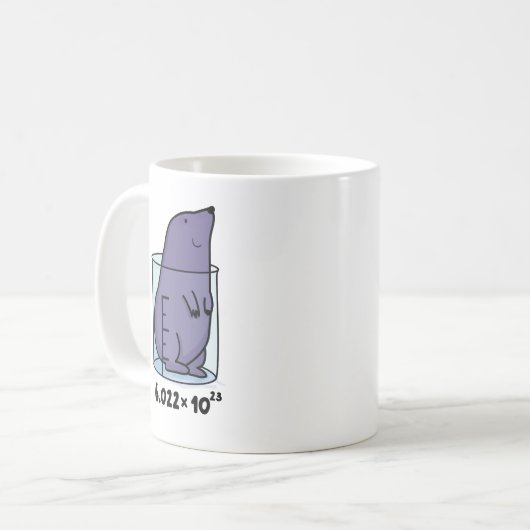 Mug Mole Equation Cute Mole Dans Un Jeu De Bécher (Devant gauche)