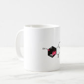 Mug molécule chimique avec vue spatiale (Devant gauche)