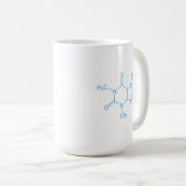 Mug Molécule de caféine bleue (Devant droit)