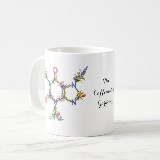 Mug Molécule de Caféine Botanique (Devant gauche)