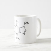 Mug Molécule de caféine Chimie Café Atomes (Devant droit)