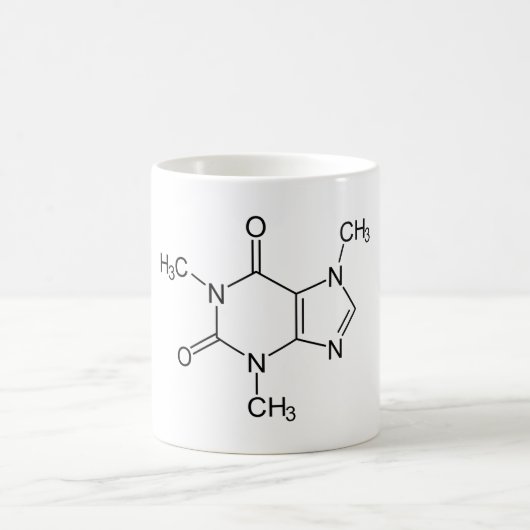 Mug Molécule de caféine Chimie Café Atomes (Centre)