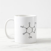 Mug Molécule de caféine Chimie Café Atomes (Gauche)