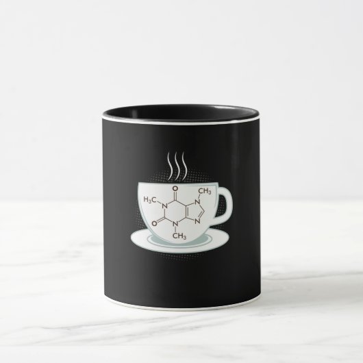 Mug Molécule de caféine chimique (Centre)