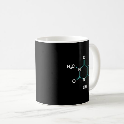 Mug Molécule de caféine - Drôle Chimie de café Pullove (Devant droit)