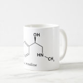 Mug Molécule de chimie adrénaline épinéphrine (Devant droit)