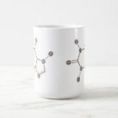 Mug molécule de fèves de caféine (Centre)