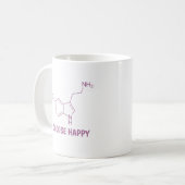 Mug Molécule de sérotonine Choisissez Happy (Devant gauche)