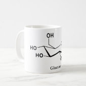 Mug Molécule de sucre de glucose Chimie Science (Devant gauche)