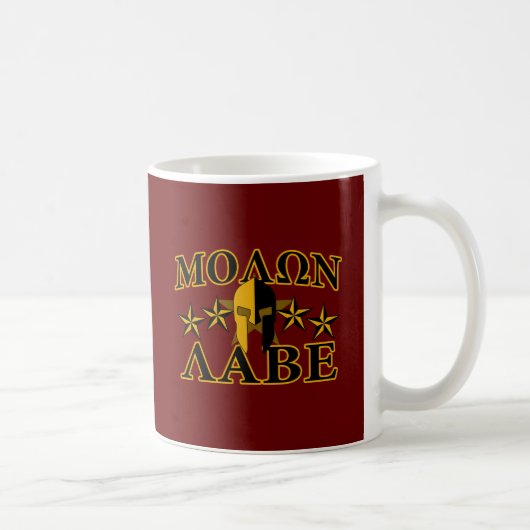Mug Molon Labe Spartan Warrior 5 étoiles Bourgogne (Droite)