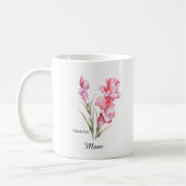 Mug Mom August Birth Flower Gladiolus (Gauche)