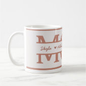 Mug MOM avec 4 enfants nom Fête des mères (Gauche)