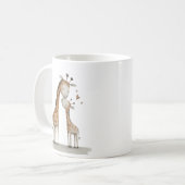Mug Mom & Baby Giraffe Cute Illustration (Devant gauche)