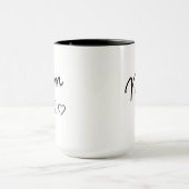 Mug Mom Black and White Minimalist Est Year (Centre)