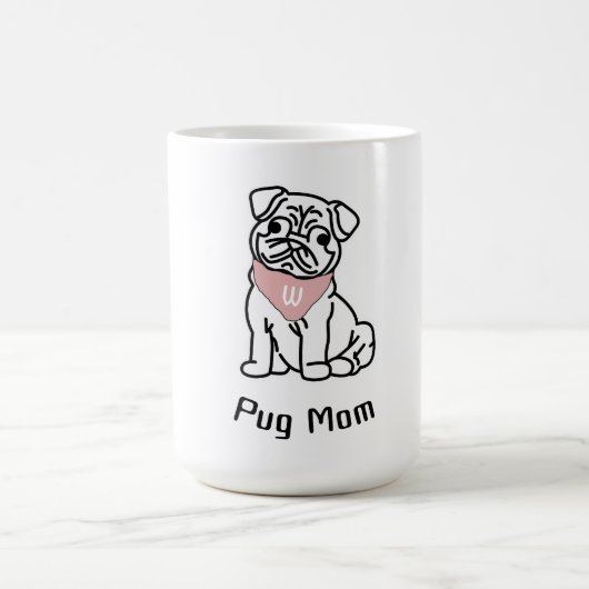 Mug MOM carlin - CHIEN PERSONNALISÉ INITIAL (Centre)
