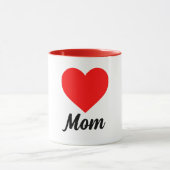 Mug Mom - Classic Red Heart Typography (Centre)