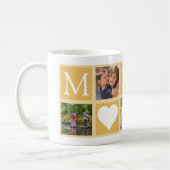 Mug Mom Custom 5 Photos Hearts Yellow (Gauche)