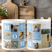 Mug MOM Cute Custom 8 Photo Collage Fête des Mères