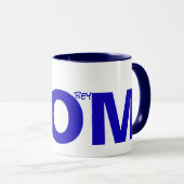 Mug MOM (doit m'obéir) Bleu (Devant droit)