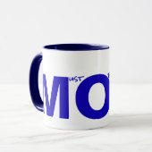 Mug MOM (doit m'obéir) Bleu (Devant gauche)