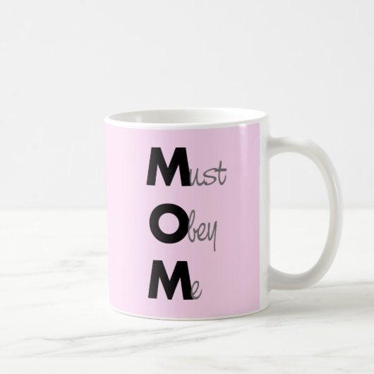 Mug MOM (doit m'obéir) dit Noir (Droite)