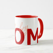 Mug MOM (doit m'obéir) Rouge (Devant droit)