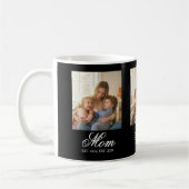 Mug Mom Established Black Elegant Script 3 Photo (Gauche)