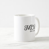 Mug Mom Established Black Modern Elegant Script (Devant droit)