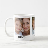 Mug Mom Established Modern Black 3 Photo (Gauche)