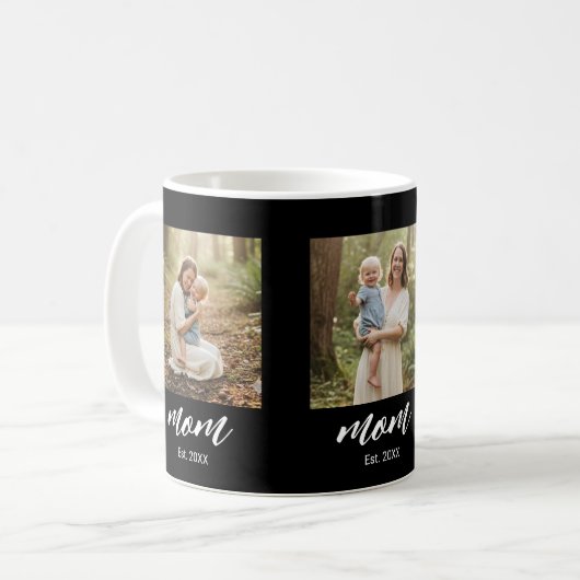 Mug Mom Established Modern Script 3 Photo (Devant gauche)