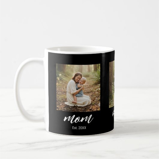Mug Mom Established Modern Script 3 Photo (Gauche)