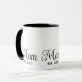 Mug Mom Established New Mom Gift Two-Tone Coffee (Devant gauche)