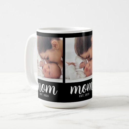Mug Mom Established Script Black 3 Photo (Devant gauche)