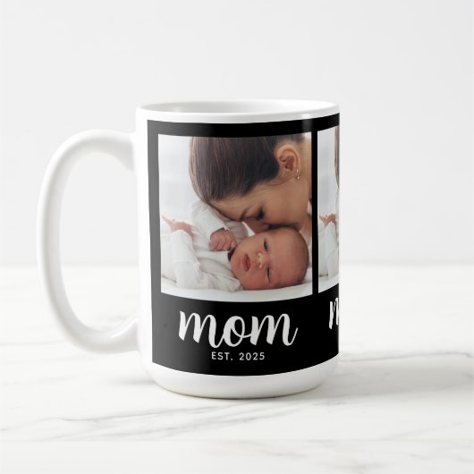 Mug Mom Established Script Black 3 Photo (Gauche)
