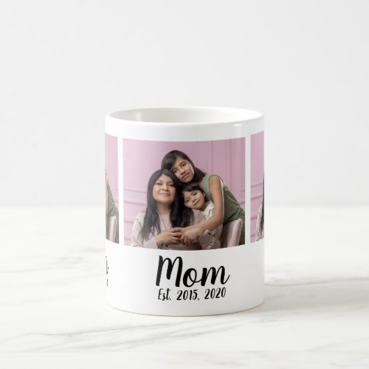 Mug Mom Established Script Black 3 Photo (Centre)