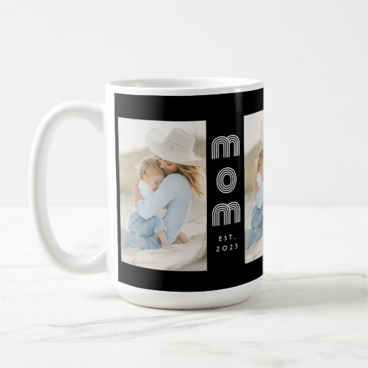 Mug Mom Established Script Black 3 Photo  (Gauche)