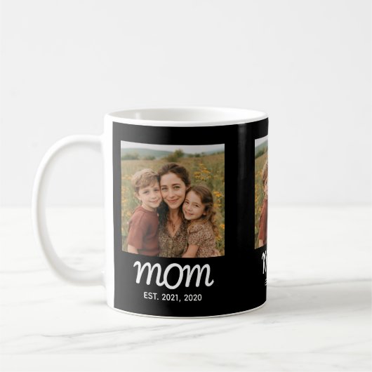 Mug Mom Established Script Black 3 Photo (Gauche)