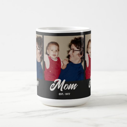 Mug Mom Established Script Black 3 Photo (Centre)