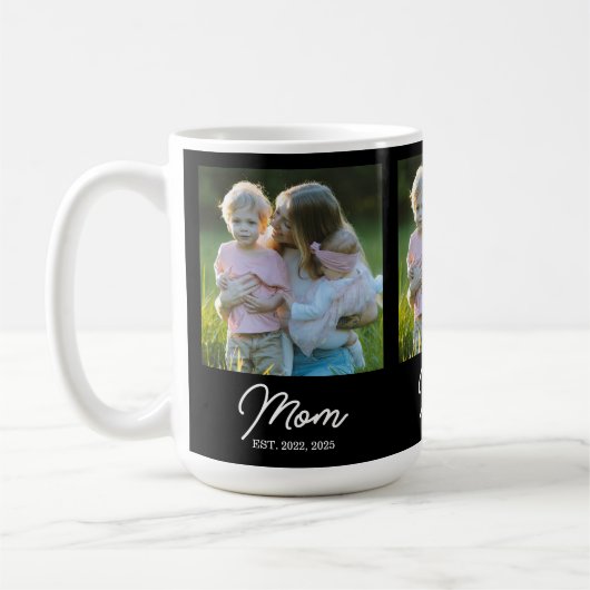 Mug Mom Established Script Black 3 Photo (Gauche)